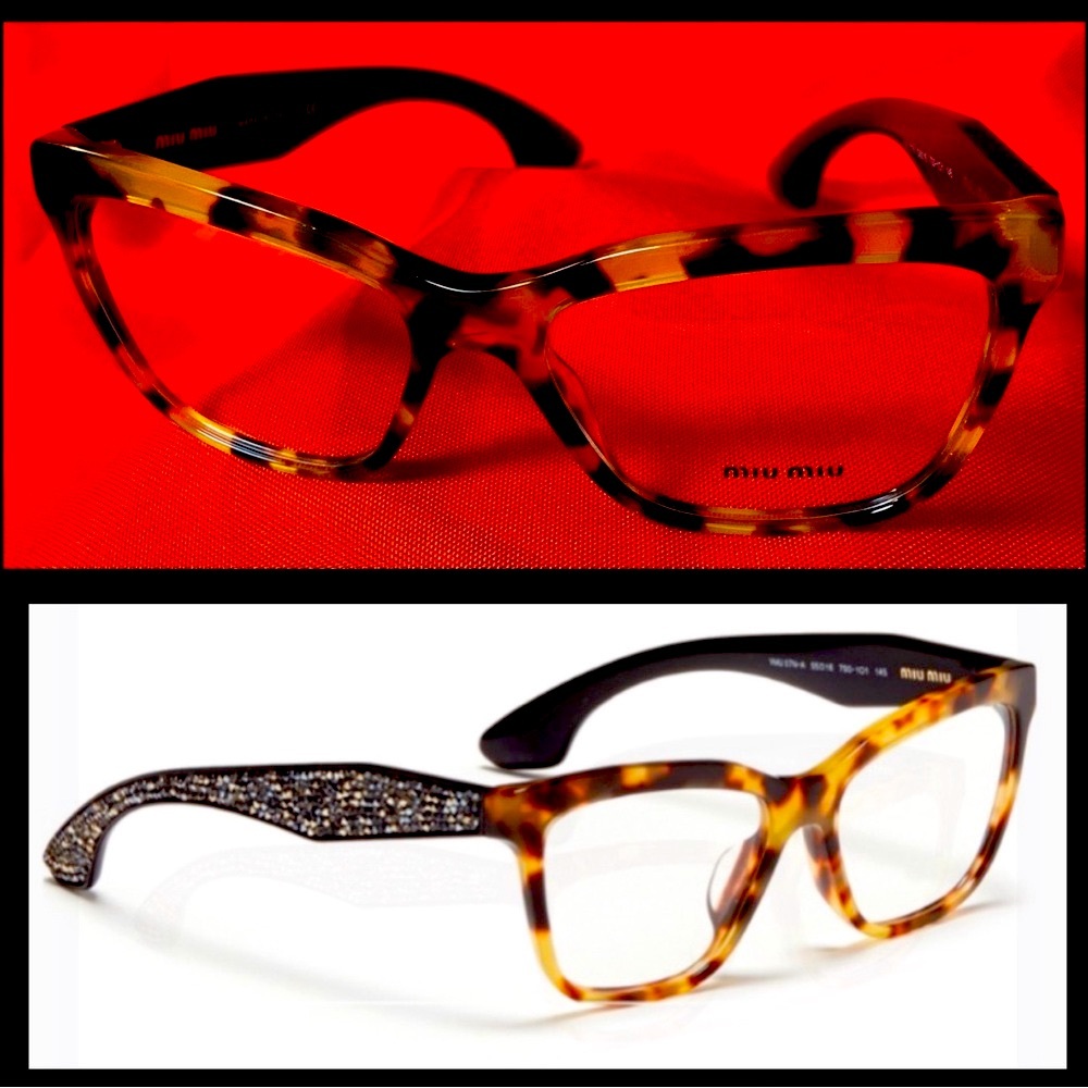 Miu Miu Tortoise & Crystal Glasses